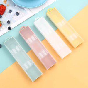 4P 휴대용 수저 케이스 젓가락 케이스 유치원 도시락 수저통