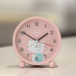 무소음 탁상 시계 귀여운 캐릭터 공부 알람 인터리어시계