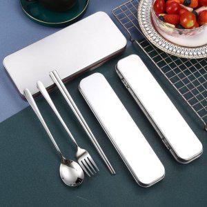 스텐 도시락 수저 케이스 세트 휴대용 수저통 수저함 보관용 수납 케이스