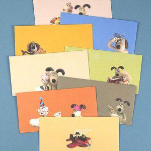 핑크풋 월레스와그로밋 캐릭터 현금 봉투 핑크 56매 감사 편지지 세트 예쁜 용돈 선물용