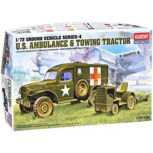 아카데미과학 미군 구급차 견인차 모델킷 조립식 프라모델