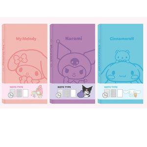 산리오 포켓 사이즈 다이어리 유선 무지 속지 귀여운 캐릭터 학습 메모장 필기용 수첩
