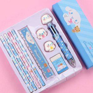 산리오 시나모롤 학용품 모음집 연필 볼펜 지우개 필기용품 세트 구성