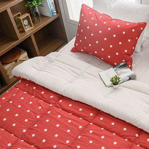 브로이 이불패드세트 슈퍼싱글 (베이지) SS 도트 차렵이불 세미마이크로 해피니 패드 (레드)