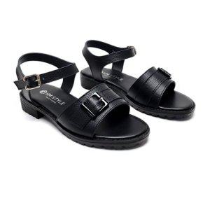 소가죽 블랙 스트랩 여름샌들 여성샌들 여름구두