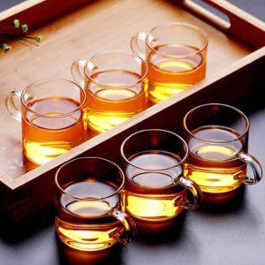 6인용 예쁜 커플 찻잔세트 내열 유리 커피 잔 세트