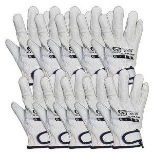 염소 가죽 용접 작업 장갑 10개입 1P 이중 박음질 안전 공업 글러브