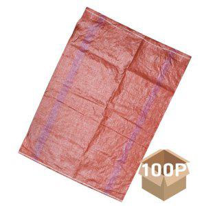 다용도 마대 자루 빨간색 90kg 특대 100개입 1P 재활용 폐기물 쓰레기 포대