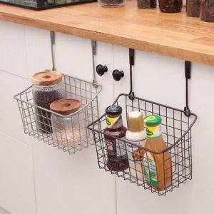 걸이형 철제 바구니 주방선반 간식바구니 양념통 정리 걸이형