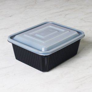 찜용기 JH 미니 사각찜용기 23199 블랙200세트 일회용