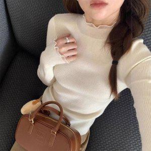 여름티 여자티 프릴목폴라 데일리 루즈핏 슬림핏