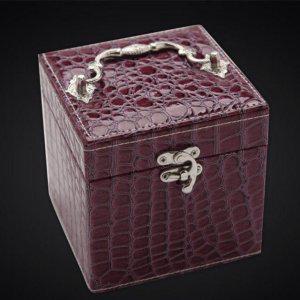 악어가죽 패턴 사각 보석함 화장대 주얼리 보관함