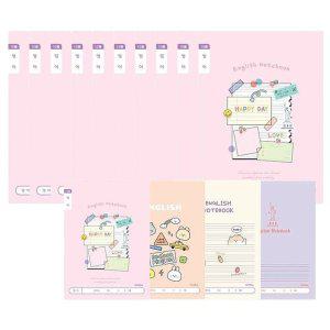 초등 저학년 넓은칸 영어 노트 랜덤 10개 1P 공책