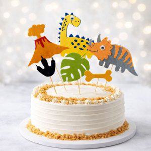 공룡 생일 케이크토퍼 생일파티 케이크장식