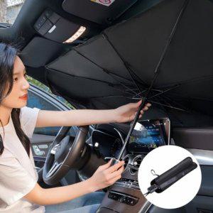 차량용 햇빛가리개 D 자외선차단 차량 티타늄 암 블라인드 실버코팅 우산형