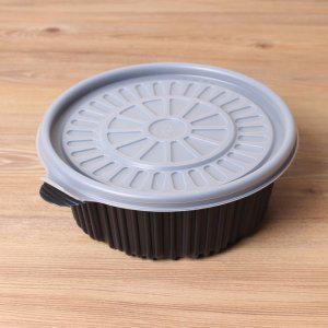 탕용기 AJ 감자탕용기 소 블랙 200세트 일회용 포장