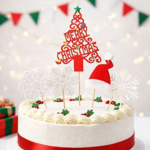 크리스마스 케이크토퍼 생일토퍼 케이크초