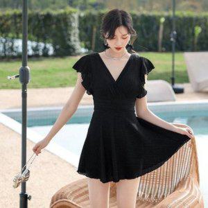 블랙 원피스수영복 여성수영복 비치웨어 체형커버