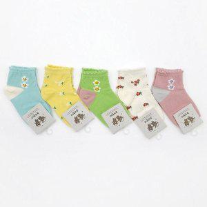 어린이 유아 덧신 양말세트 캐릭터양말 들꽃