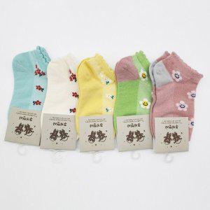 덧신 어린이 양말 유아 꽃밭무늬 아이 여아 양말세트