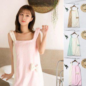 여성 목욕 마사지 사우나 샤워가운 로브 타월 랩가운 순면