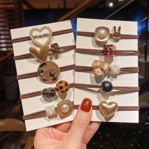 헤어 팔찌 헤어액 예쁜머리끈 똥머리 검정