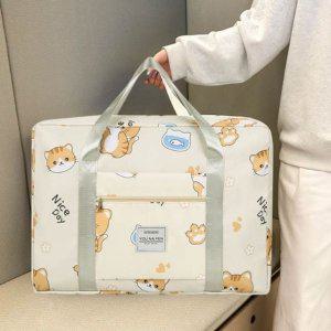 귀여운 고양이 여행 이불가방 빅사이즈 수납 여행용파우치
