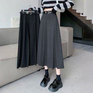 플리츠 주름치마 롱치마 블랙 롱스커트 플리츠스커트
