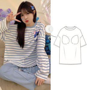 스누피파자마 귀여운잠옷 스트라이프잠옷