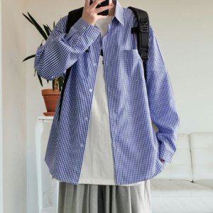 블루셔츠 남방 스프라이트셔츠 차이나카라 긴팔