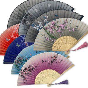 손부채 대나무부 접이식부 세트 여름용 접는 대나무부채 합죽선