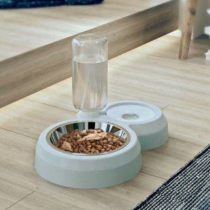 강아지밥그릇 그레이 식기 급수식기 급체방지 반자동물그릇 자동급수기 위생적인 식탁