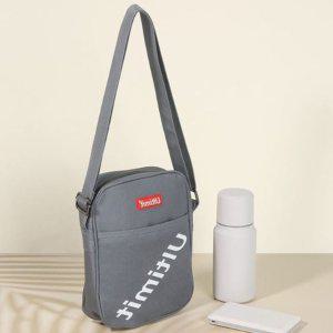 회색 미니 크로스백 남성용 가방 영문포인트 데일리백