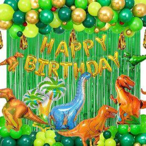 공룡 생일 세트 꾸미기 즐거운 포토존 해피벌쓰데이 파티 용품 풍선