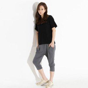 여성바지 7부바지 와이드팬츠 쿨링 밴딩팬츠