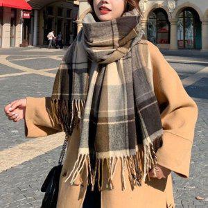체크 따뜻한머플러 겨울목도리 수술목도리 크리스마스 스카프 넥워머 장갑 남자스카프 숄