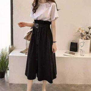 롱치마세트 셋트 하객룩 치마 블랙 반팔 스커트세트 투피스 여름코디 여성옷