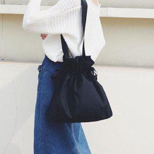 검정 무지 복조리 에코백 숄더백 캔버스 천 숄더백 캔버스백 여성가방