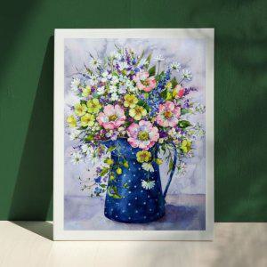 꽃그림 유화 액자 그림액자 50cm 캔버스아트