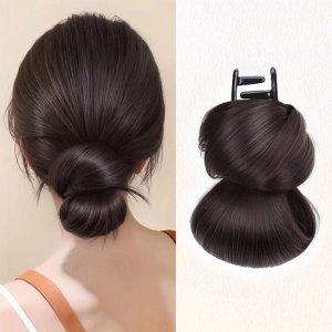다크브라운 가발 집게핀 헤어악세사리 여성 집게핀 머리핀