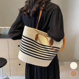 비치백 아이보리 여름가방 밀짚가방 숄더백 에코백 여성숄더백 라탄백