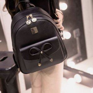 리본백팩 여대생 데이트룩 여성가방 검정백팩 대학생가방