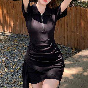 여름원피스 편한 여성원피스 랩스커트 루즈핏원피