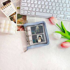 속지포함 3공 포카 바인더 사진 수납 포켓식앨범 지퍼 포토백