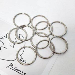 키링 38mm 오링 실버 전기도금 10개 부자재 O링 PP-5202 연결고리