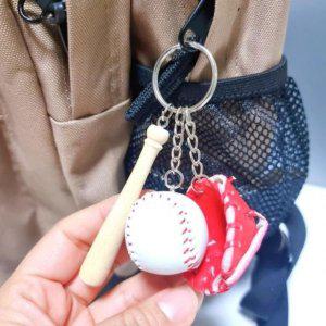 키링 야구공 스포츠 가방 배트 키홀더 동호회 커플 장 레드 열쇠고리 개업 미니어처 야구키링 선물 용품