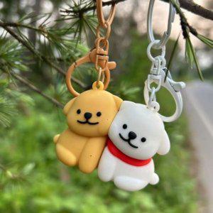 키링 열쇠 예쁜 마그네틱 커플 가방 키홀더 동물 세트구성 포옹하는 자석 선물 인형 강아지