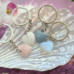 키링 천연석 로즈쿼츠 짝사랑 천연 러브 연애운 소원 학업운 파워 원석 스톤