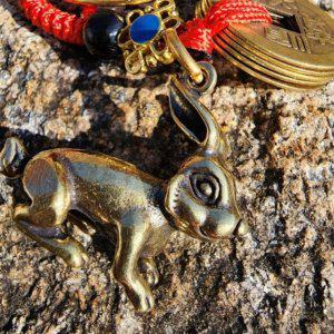 키링 행운 엽전 재물 황동 구리 토끼띠