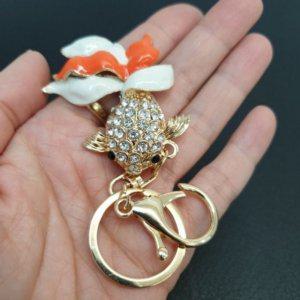 키링 열쇠고리 풍수악세서리 큐빅 잉어 여성 키홀더 보석